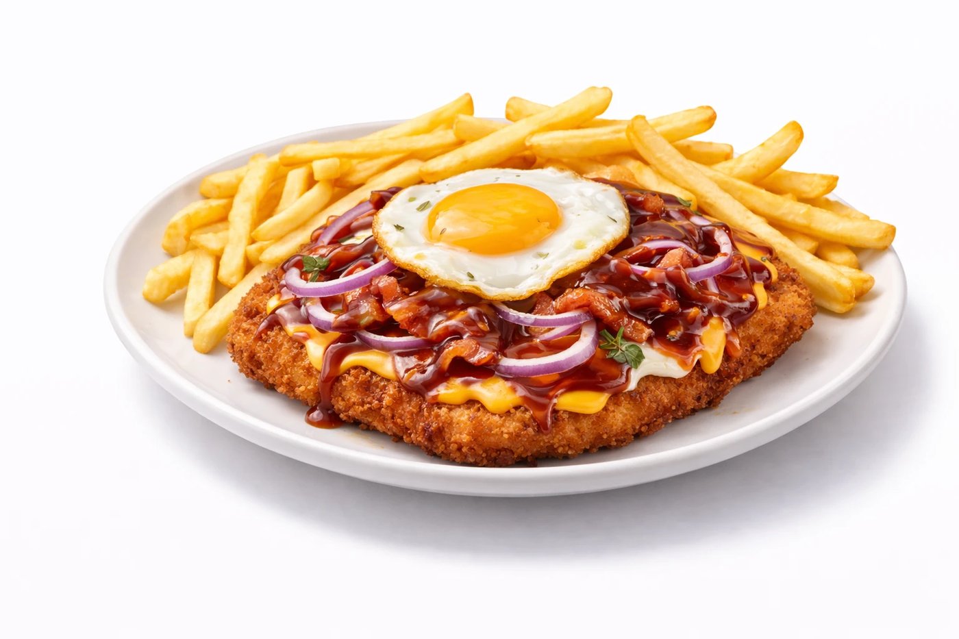 Milanesa BBQ con huevo - Big Mila